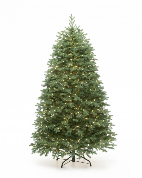 Искусственная елка Русская 240 см., 1540 теплых белых микро LED ламп, 100% литая хвоя, ЕлкиТорг (268240) оптом