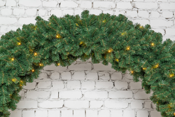 Хвойная арка Ларец Любви 240*160 см., 260 теплых-белых Led ламп, ПВХ, ЕлкиТорг (28007) оптом