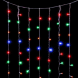 Светодиодный занавес 2*3 м., 600 разноцветных LED ламп, облегченный, прозрачный провод ПВХ, LTC (PCL600NOT-10-2M) 