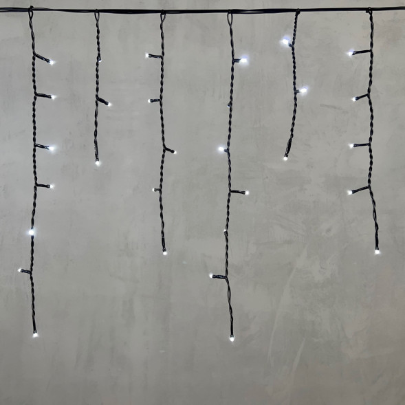 Светодиодная бахрома 4,9*0,5 м., 240 белых LED ламп, черный провод ПВХ, Beauty Led (PIL240-11-2W) 