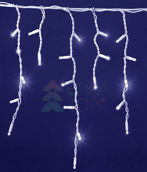 Светодиодная бахрома Sealed 4.8*0.9 м., 220V., 348 холодных белых LED ламп, белый каучук, Beauty Led (LL348-8-2W) 