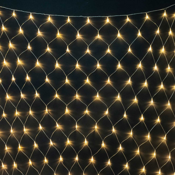 Светодиодная сетка 2*2 м., 256 теплых белых LED ламп, прозрачный ПВХ, LTC (NTL256M-10-2WW) 