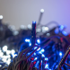Комплект освещения (гирлянда) для ели 10 нитей по 10 м., 1000 LED ламп: белый,синий,красный,контроллер, LTC (KFCT1000-10F11-1WBR) 