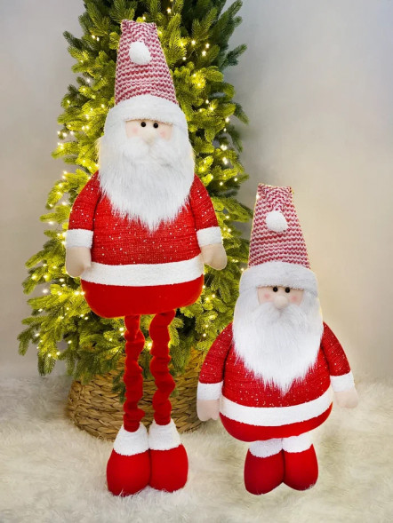 Игрушка Гном телескопический 75-120 см., красный, Christmas DeLuxe (89312) 