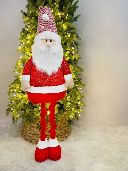 Игрушка Гном телескопический 75-120 см., красный, Christmas DeLuxe (89312) 