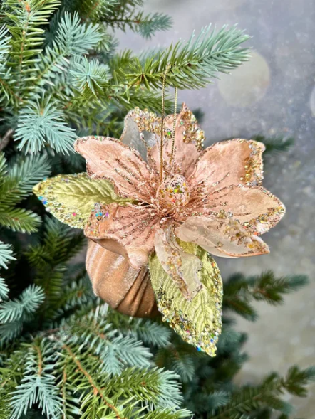 Винтажный шар Агава 15 см., шампань, 1 шт., Christmas DeLuxe (86578) 