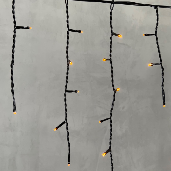 Светодиодная бахрома 4,9*0,5 м., 240 желтых LED ламп, черный провод ПВХ, Beauty Led (PIL240-11-2Y) 