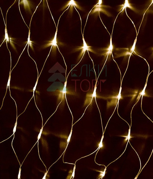 Светодиодная сетка 2*3 м., 384 теплых белых LED ламп, прозрачный ПВХ, Beauty Led (NTL384M-10-2WW) 