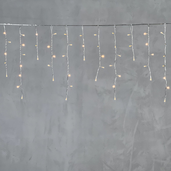 Светодиодная бахрома 3,1*0,5 м., 150 экстра теплых белых LED ламп, прозрачный провод ПВХ, LTC (PIL150-10-2EWW) 