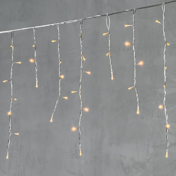 Светодиодная бахрома 3,1*0,5 м., 150 экстра теплых белых LED ламп, прозрачный провод ПВХ, LTC (PIL150-10-2EWW) 