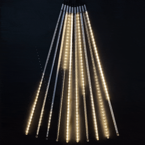 Гирлянда Тающие сосульки 10*0.8 м., 24V., 720 теплых белых LED ламп, коннектор, черный ПВХ, LTC (CCL720-10-1WW) 