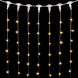 Светодиодный занавес с колпачком 2*3 м., 600 теплых белых LED ламп, прозрачный провод ПВХ, IP65, LTC (PCL602CAP-10-2WW) 