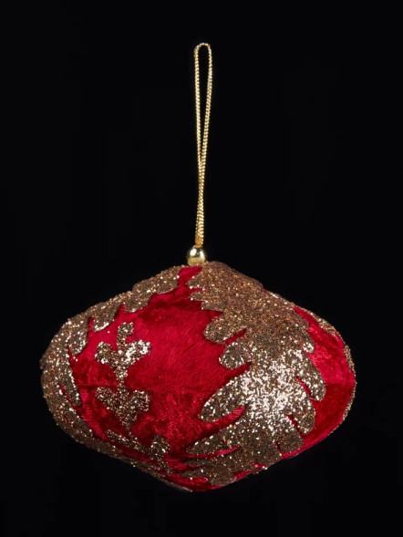 Винтажный шар Луковица Императорская 10*13 см., 1 шт., Christmas DeLuxe (86619) 