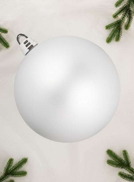 Шар пластиковый матовый 300 мм., серебро, ЕлкиТорг (150702) оптом