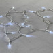 Светодиодная гирлянда с колпачком 100 холодных белых LED ламп 10 м., мерцание, 220-230 В., прозрачный провод ПВХ, IP65, LTC (PST100BLWCAP-10-2W) 