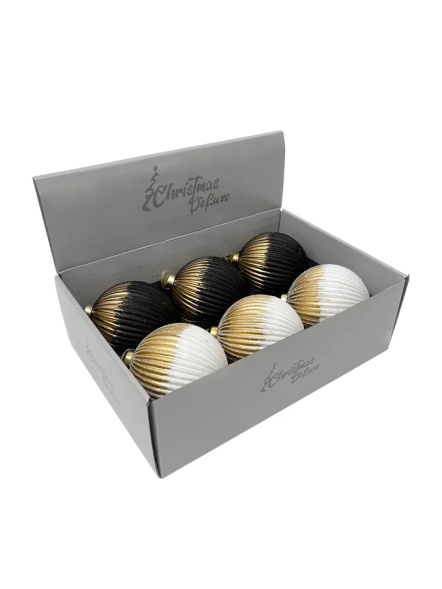Набор стеклянных шаров Шахерезада 100 мм., 6 шт., Christmas DeLuxe (13126) 