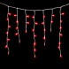 Светодиодная бахрома мерцающая 3,1*0,5 м, 220V., 150 красных LED ламп, соединяемая, прозрачный ПВХ, Beauty Led (PIL150BL-10-2R) 