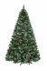 Искусственная сосна Очарование 210 см., с шишками и ягодками, Леска+ПВХ, ЕлкиТорг (141210) оптом