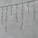 Светодиодная бахрома 3,1*0,5 м., 150 экстра теплых белых LED ламп, черный провод ПВХ, LTC (PIL150-11-2EWW) 