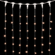 Светодиодный занавес с колпачком 2*3 м., 600 экстра теплых белых LED ламп, прозрачный провод ПВХ, IP65, LTC (PCL602CAP-10-2EWW) 
