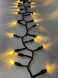 Светодиодная нить Мишура 10 м., 300 LED, 220 В, тёплая белая, статика, чёрная резина 2,3мм., TeamProf (TPF-10C/300-220V-SRB-WW) 