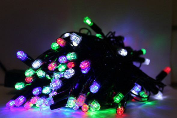Гирлянда LED, 100 ламп, 10 м., многофункционал ,мультицвет, TST (56-0240) 