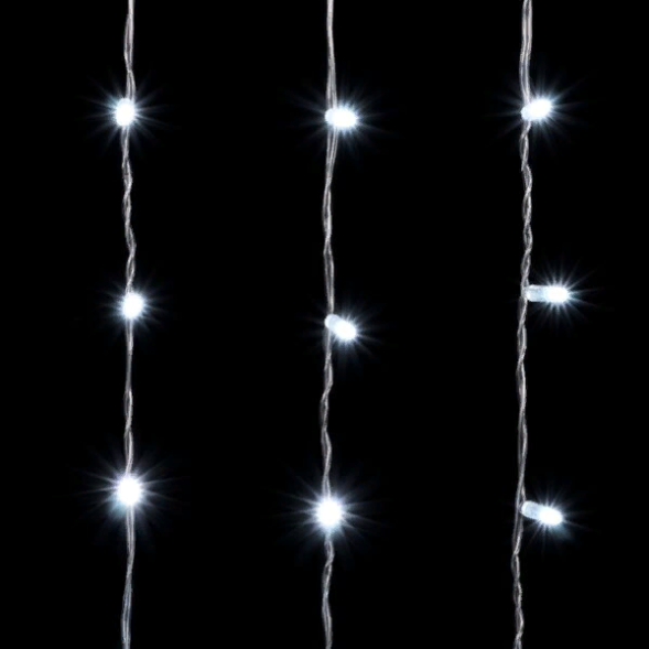  Светодиодный занавес с колпачком 2*3 м., 600 белых LED ламп, прозрачный провод ПВХ, IP65, LTC (PCL602CAP-10-2W) 