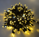 Светодиодная нить Мишура 10 м., 300 LED, 220 В, тёплая белая, мерцание, чёрная резина 2,3мм., TeamProf (TPF-10CF/300-220V-SRB-WW) 