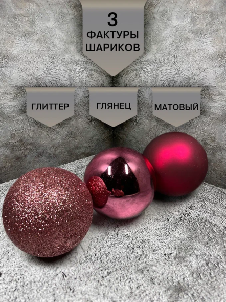 Набор стеклянных шаров Ягодный Смузи 26 шт., Christmas DeLuxe (84496-86778)     