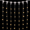 Светодиодный занавес с колпачком 1*6 м., 600 экстра теплых белых LED ламп, прозрачный провод ПВХ, IP65, Beauty led (PCL601CAP-10-2EWW)