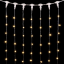 Светодиодный занавес с колпачком 1*6 м., 600 экстра теплых белых LED ламп, прозрачный провод ПВХ, IP65, Beauty led (PCL601CAP-10-2EWW)