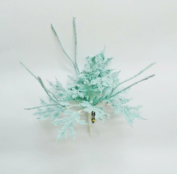 Елочное украшение Коралл Королевский на клипсе 20 см., бирюза, 1 шт., Christmas DeLuxe (86697) 