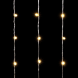 Светодиодный занавес с колпачком 1*6 м., 600 теплых белых LED ламп, прозрачный провод ПВХ, IP65, LTC (PCL601CAP-10-2WW) 