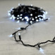 Светодиодная гирлянда с колпачком 100 холодных белых LED ламп 10 м., мерцание, 220-230 В., черный провод ПВХ, IP65, LTC (PST100BLWCAP-11-2W) 