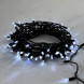 Светодиодная гирлянда с колпачком 100 холодных белых LED ламп 10 м., мерцание, 220-230 В., черный провод ПВХ, IP65, LTC (PST100BLWCAP-11-2W) 