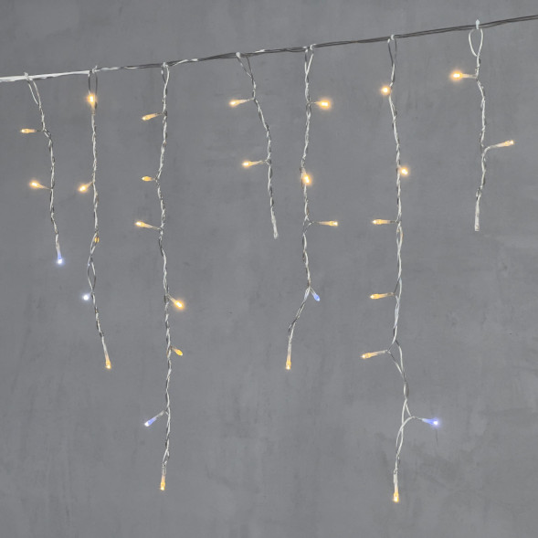 Светодиодная бахрома 4,9*0,5 м., 240 теплых белых LED ламп, мерцание, прозрачный провод ПВХ, Beauty Led (PIL240BLW-10-2WW) 