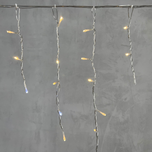 Светодиодная бахрома 4,9*0,5 м., 240 теплых белых LED ламп, мерцание, прозрачный провод ПВХ, Beauty Led (PIL240BLW-10-2WW) 
