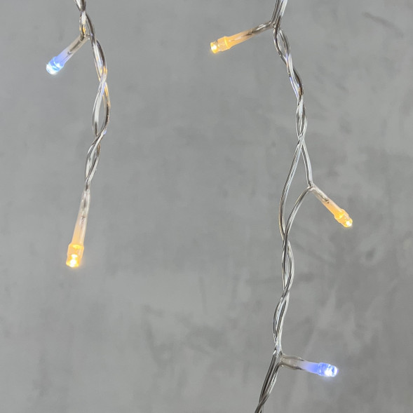 Светодиодная бахрома 4,9*0,5 м., 240 теплых белых LED ламп, мерцание, прозрачный провод ПВХ, Beauty Led (PIL240BLW-10-2WW) 