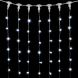 Светодиодный занавес с колпачком 1*6 м., 600 белых LED ламп, прозрачный провод ПВХ, IP65, LTC (PCL601CAP-10-2W) 