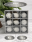 Набор пластиковых шаров Рандеву 80 мм., 9 шт., белый с серебром, Christmas DeLuxe (87805)