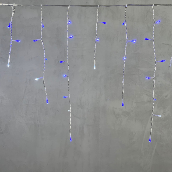 Светодиодная бахрома 3,1*0,5 м., 150 синих LED ламп, мерцание, прозрачный провод ПВХ, LTC (PIL150BLW-10-2B) 