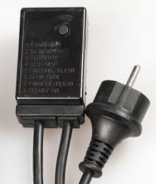 Блок питания для сеток с контроллером на 8 режимов 1.5 м., 220V, черныйпровод, Rich LED (RL-Cn4-N-220-B) 