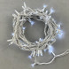 Гирлянда Нить 10 м., холодный белый с Мерцанием Белого Диода 220В, 75 LED, Провод Белый Каучук, IP65, LTC (LL75BLW-8-2W)  