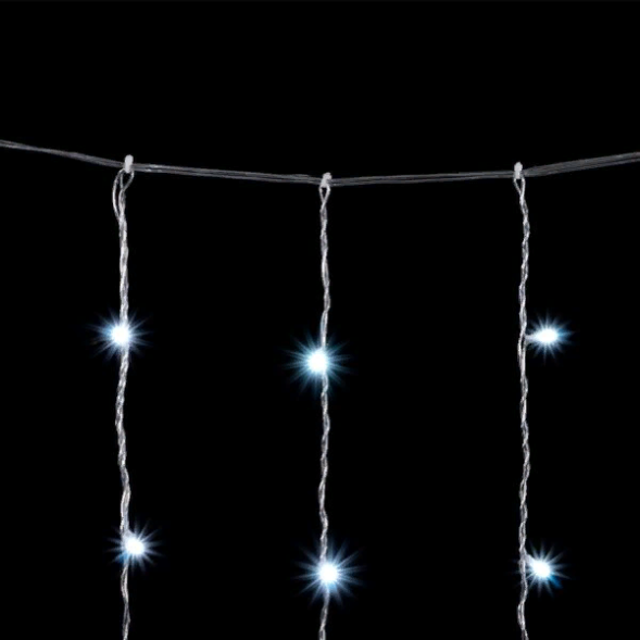 Светодиодный занавес 2*3 м., 600 белых LED ламп, облегченный, прозрачный провод ПВХ, LTC (PCL600NOT-10-2W) 