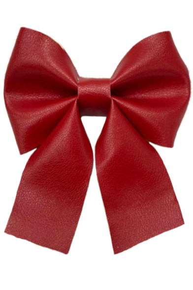 Елочное украшение Бант, 240 мм., красный, Эко-кожа, ПромЕлка (БТ5-240RED) 