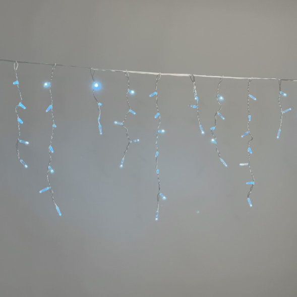 Светодиодная бахрома 3,1*0,5 м., 120 LED, небесно-голубая, статика, прозрачный провод ПВХ, LTC (PIL120CAP-10-2SB) 