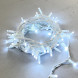 Гирлянда Нить 10 м., холодный белый, 220В, 75 LED, Провод Белый Каучук, IP65, LTC (LL75-8-2W)  