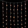 Светодиодный занавес 2*3 м., 600 теплых белых LED ламп, облегченный, прозрачный провод ПВХ, LTC (PCL600NOT-10-2WW)