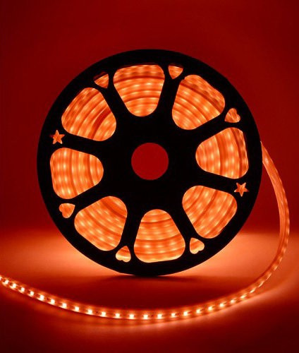 Неон торцевой 14*10 мм., 220V, красные LED лампы 100 шт на 1 м, бухта 50 м, Beauty Led (LCT-2R) 