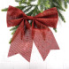 Бант Бриджит 24x28 см., 1 шт., красный с пайетками, Christmas DeLuxe (88106) 